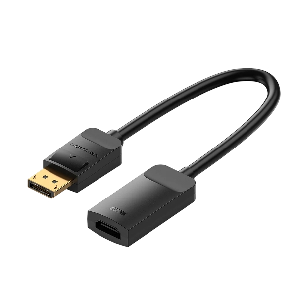 VENTION DISPLAY PORT MALE TO HDMI FEMALE 4K ADAPTER BLACK