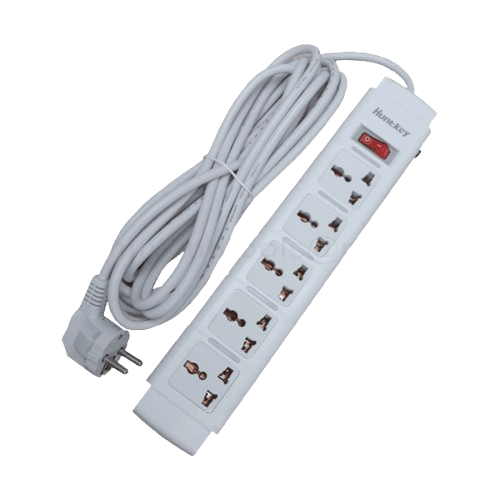 HUNTKEY 5 SOCKETS W/ SINGLE SWITCH 1.5M POWER SURGE EXTENSION