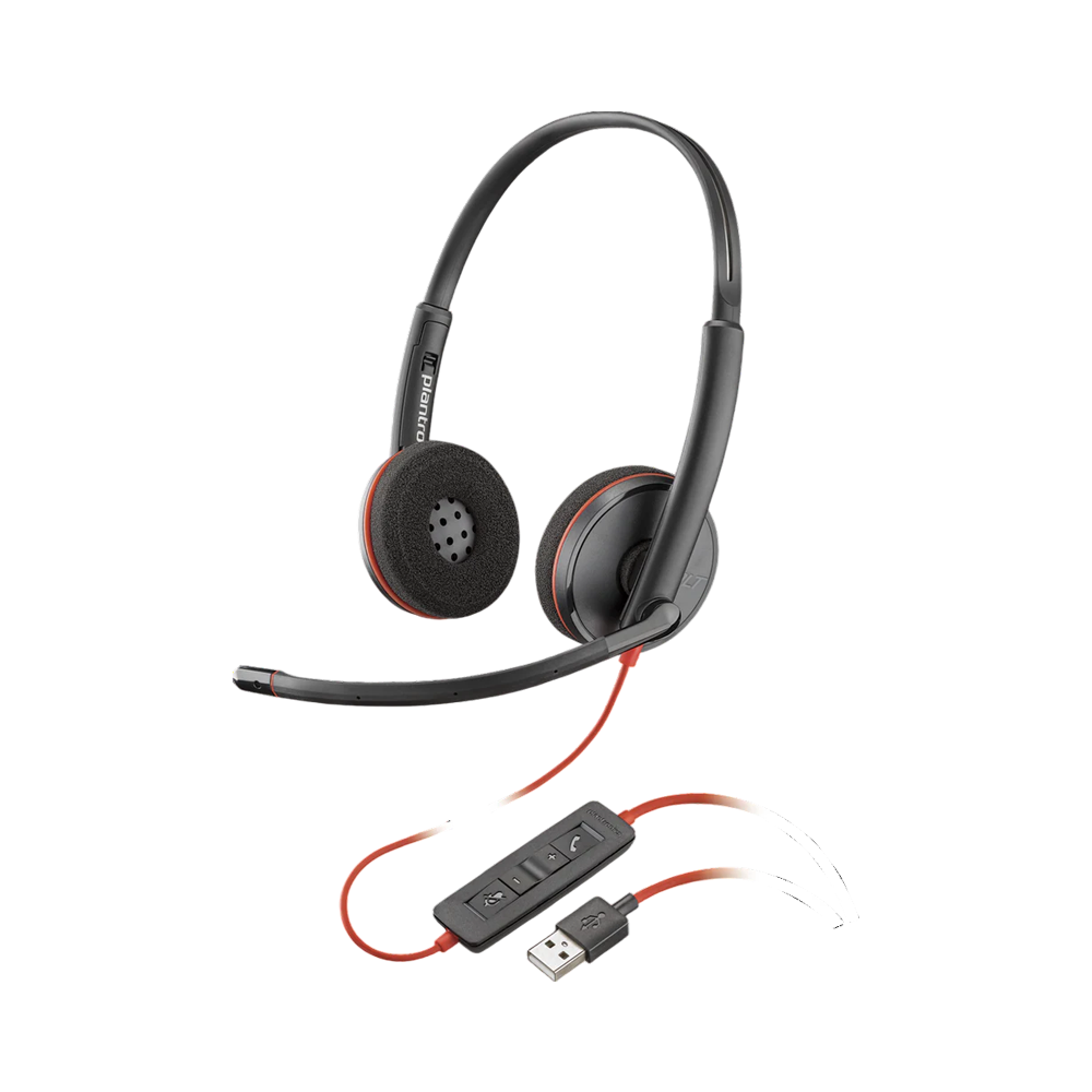 POLY HEADSET BLACKWIRE C3220 USB-A/ USB-C