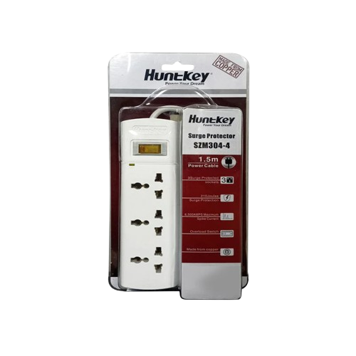HUNTKEY 3 SOCKETS W/ SINGLE SWITCH 1.5M POWER SURGE EXTENSION photo 5